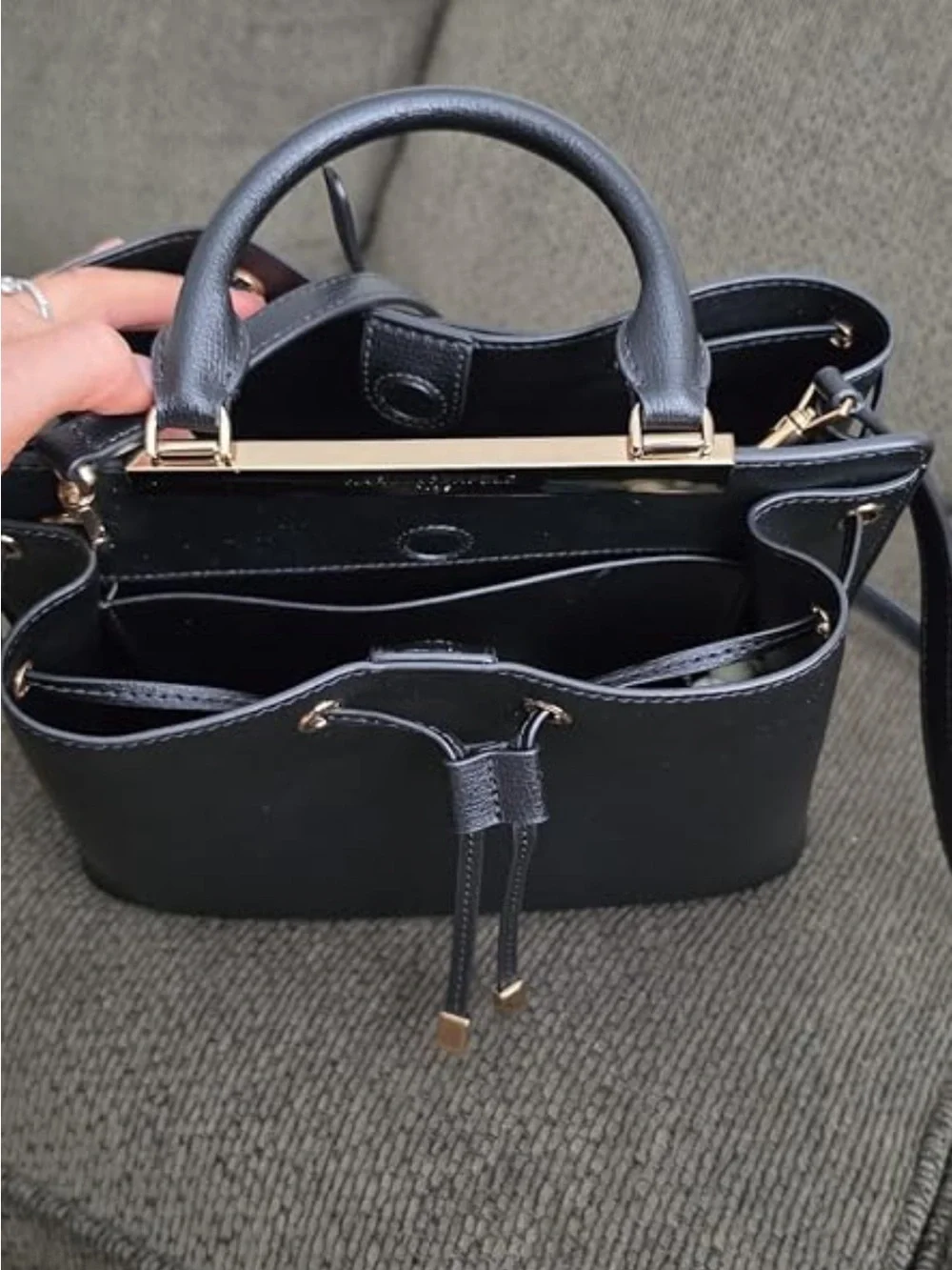 Karl Lagerfeld structured satchel